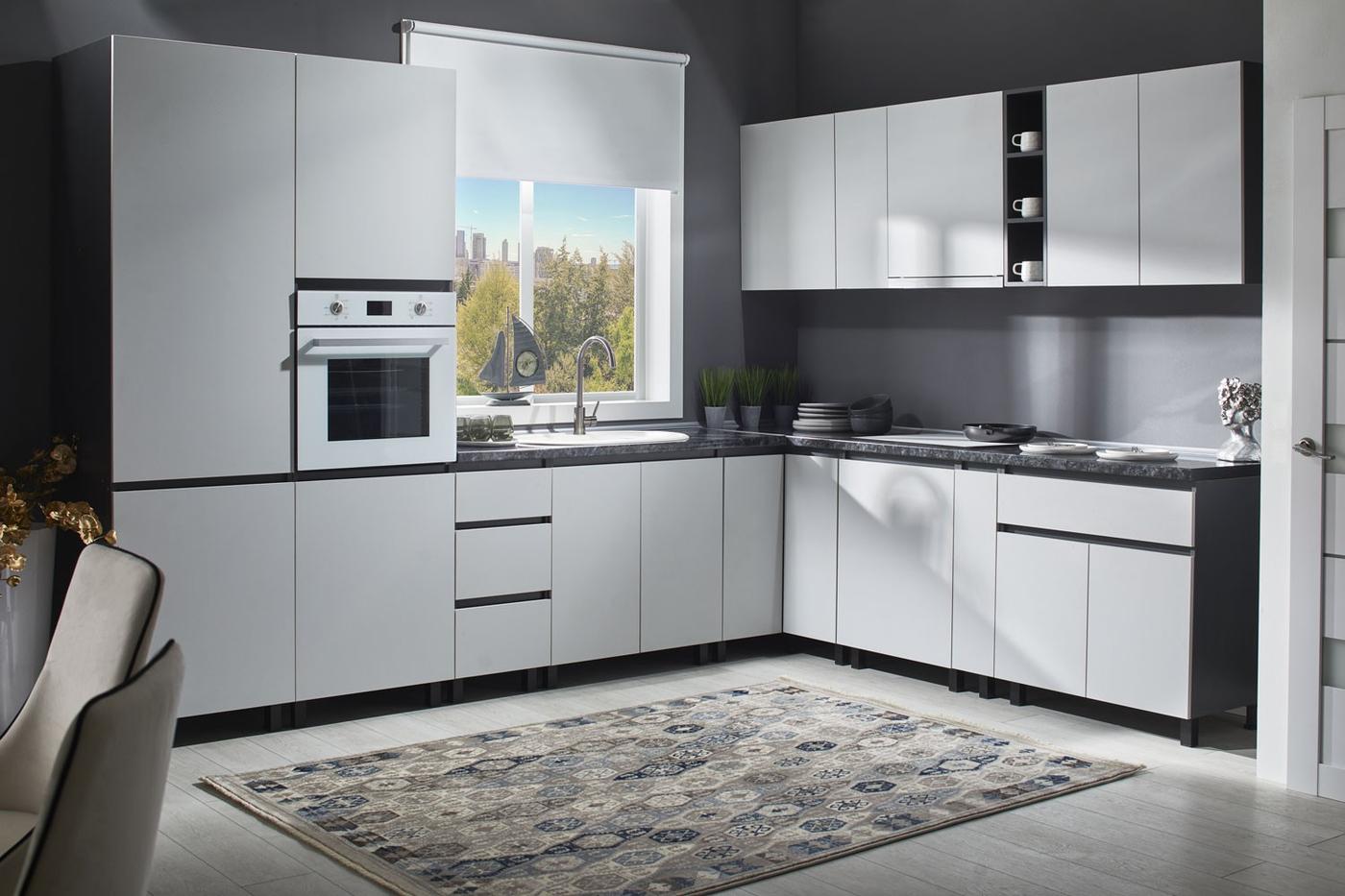 Кухонный гарнитур Ambianta Astra 3.3x2.5 m Alb