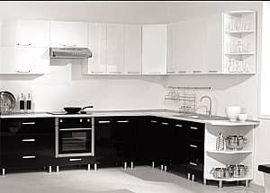 Set mobila bucatarie Ambianta Perla White/Black (2.1x2.4 m)