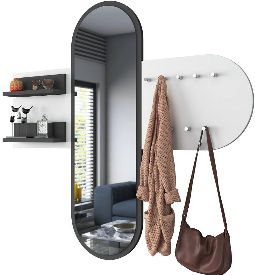 Вешалка Mirage Meble P3 Dark Grey/White