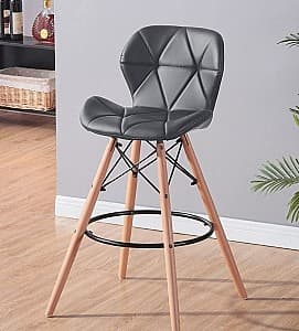 Scaun de bar Sunrise B-07 PU Gri/Fag