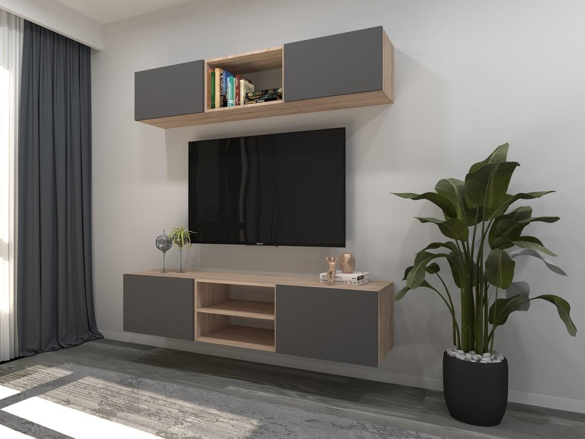 Стенка Arta Mobilei Gray G10 Сонома/Серый