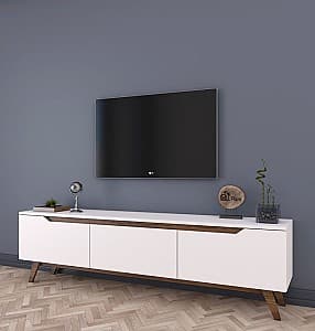 Тумба под телевизор Mirage Meble D1/M Белый/Темный орех (Коричневый)