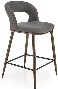 Scaun de bar Halmar H114 Gri / Nuc (Maro)