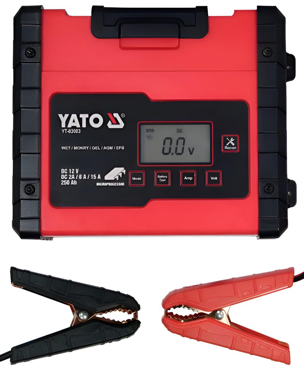 Зарядное устройство для автомобильного аккумулятора Yato YT83003