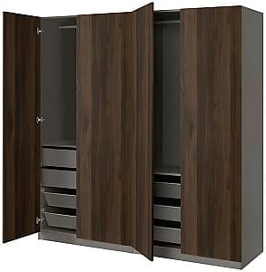 Dulap IKEA Pax/Storklinta raft/bare/sertare/cosuri Gri inchis/Maro inchis