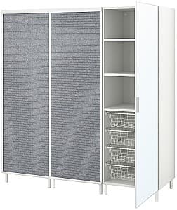 Dulap-cupe IKEA Platsa Alb Larkollen/Gri Inchis