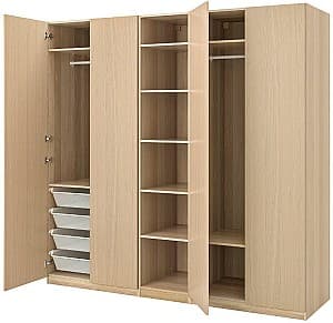 Шкаф IKEA Pax/Forsand полки/штанги/корзины Имитация Состаренного Дуба (Бежевый)
