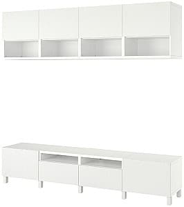 Living IKEA Besta Alb/Timmerviken/Stubbarp Alb