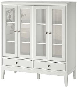 Dulap cu vitrina IKEA Idanas usi de sticla Alb