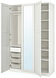 Шкаф IKEA Pax/Tyssedal полки/штанга/ящик/корзины/зеркало Белый