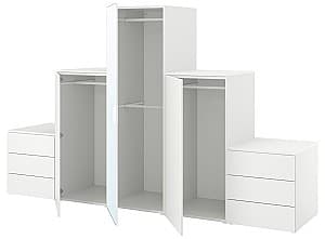 Dulap pentru copii IKEA Platsa 3 usi/6 sertare/oglinda Alb Straumen/Fonnes Alb