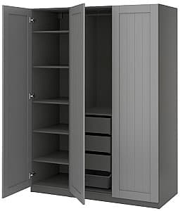 Dulap IKEA Pax/Gullaberg rafturi/bara/sertare/cos Gri inchis/Gri