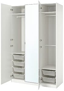 Dulap IKEA Pax/Fardal/Aheim rafturi/bare/cosuri/oglinda Alb Lucios