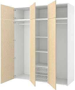 Шкаф IKEA Platsa Белый Кальбаден/Под Сосну (Бежевый)