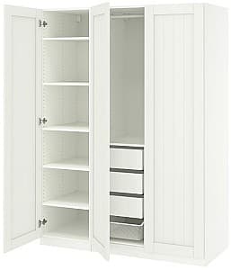 Dulap IKEA Pax/Gullaberg rafturi/bara/sertare/cos Alb