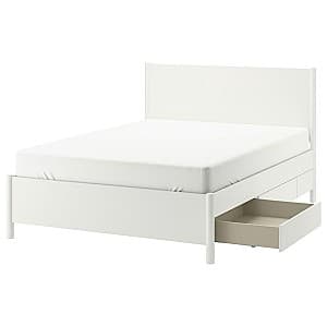 Кровать IKEA Tonstad/Lindbaden с 4 ящиками 160x200 Белый