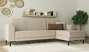 Canapea coltar Modalife Rio Cream (Bej)