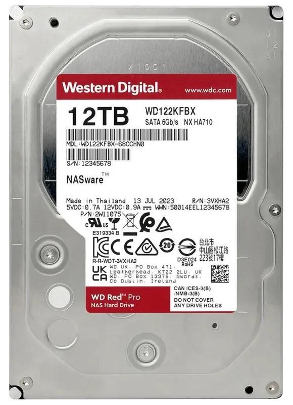 Жесткий диск (HDD) WESTERN DIGITAL WD Red Pro 12TB (WD122KFBX)