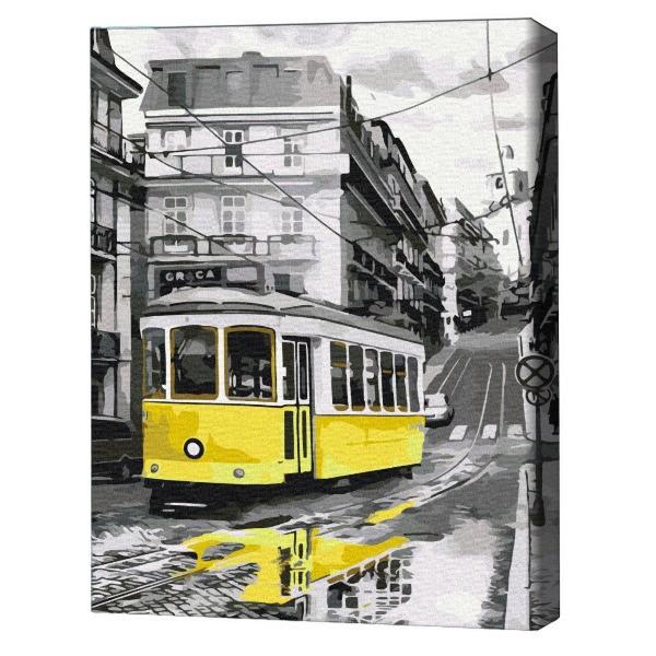 Tablou pe numere BrushMe Tramvaiul galben BS52687