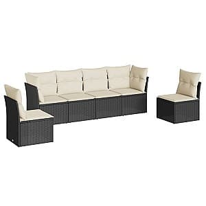 Диван для дачи VidaXL 3249205 (Black/Cream)