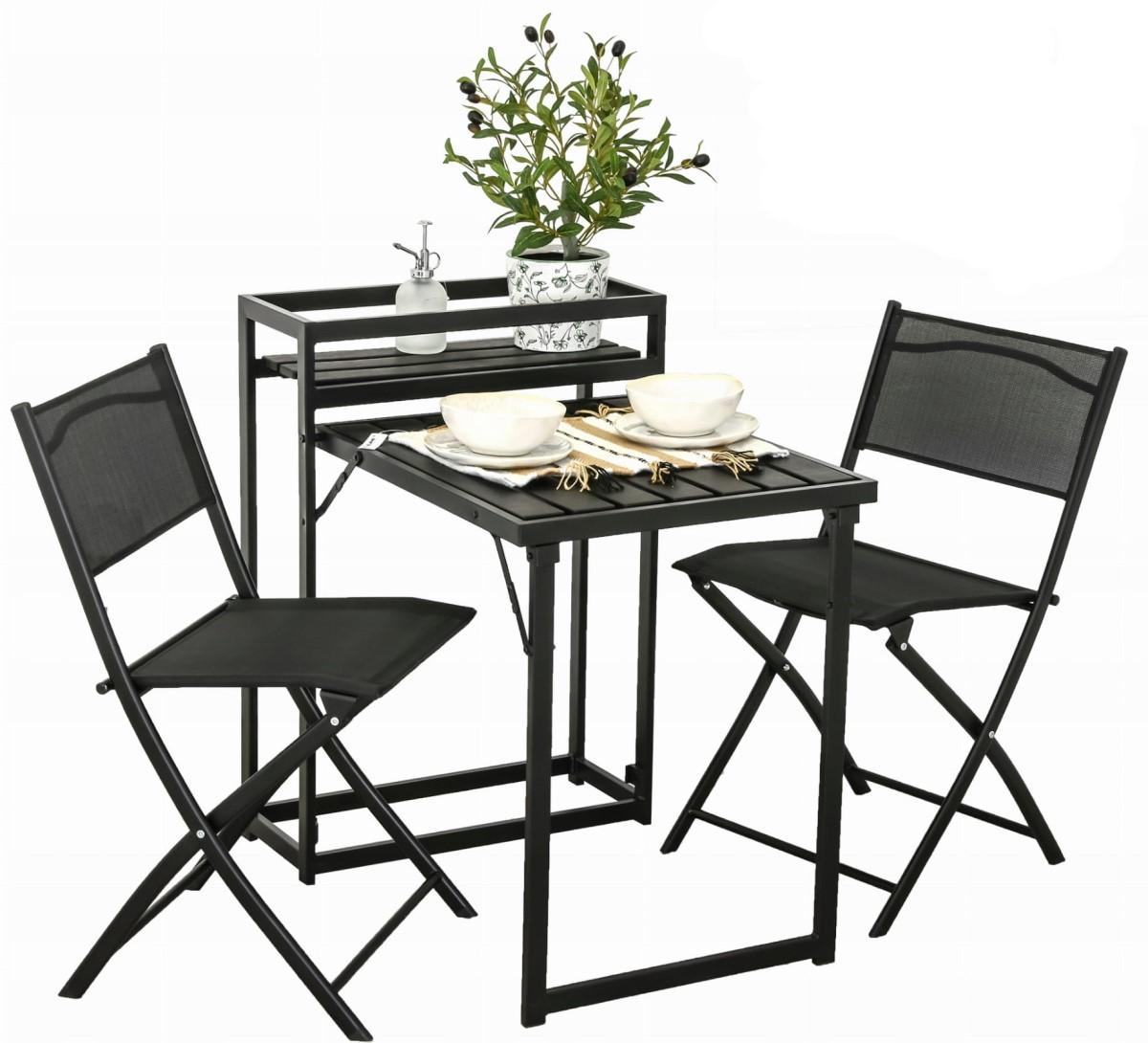 Set mobila de gradina Jumi Masă cu 2 Scaune (pliabile) OM-281820