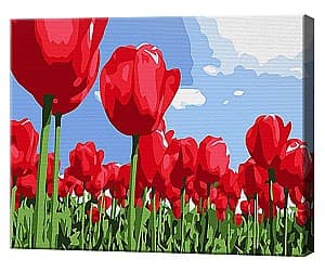 Картина по номерам Art Gallery Алые тюльпаны 20x30 см