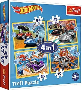Пазлы Trefl 4in1 Hot Wheels vehicles (34627)