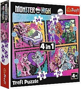 Пазлы Trefl 4in1 An electrifying day at Monster High (34655)