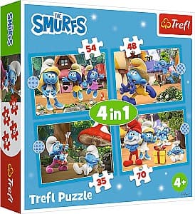 Пазлы Trefl 4in1 Smurf Village (34656)
