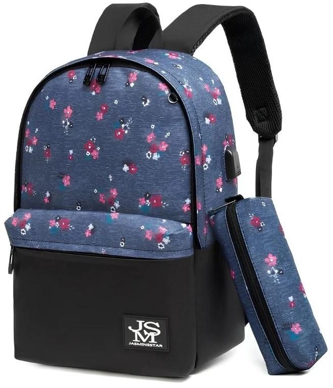 Rucsac 4Play JMS Blue Flowers