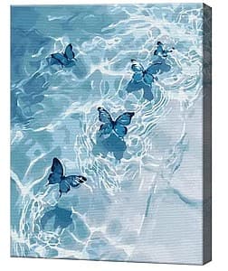 Картина по номерам Art Gallery Голубые бабочки и море 30x40 см