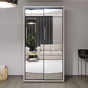 Шкаф-купе Bayro Parma 120x225x60 см Серый Камень