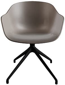 Пластиковый стул Papatya Globe-K Swivel Taupe / Black