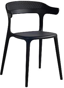 Пластиковый стул Papatya Luna Stripe Black 09