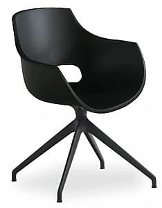 Пластиковый стул Papatya Opal Swivel Base Black / Black 09