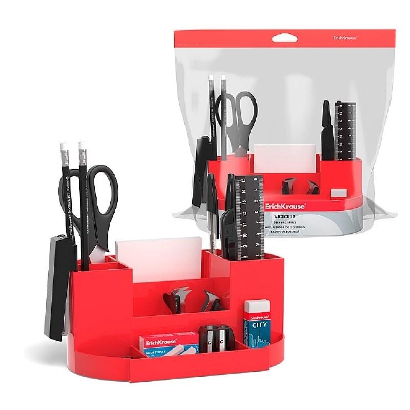 Подставка Erich Krause 14 деталей Красный