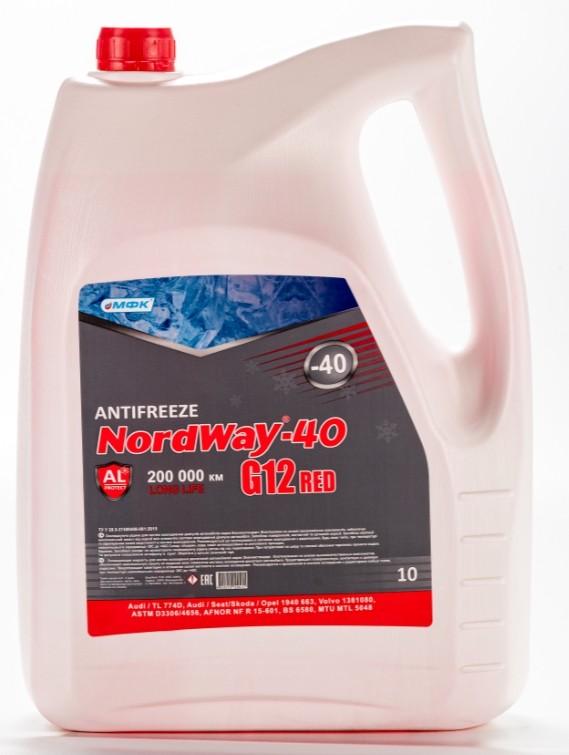 Антифриз NordWay G12 Red -40 10L