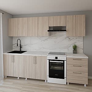 Set mobila bucatarie Smartex K2 280 cm Stejar Deschis