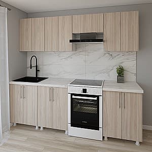Set mobila bucatarie Smartex K1 240 cm Stejar Deschis