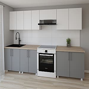 Кухонный гарнитур Smartex K1 260 см Белый / Графит