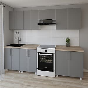 Set mobila bucatarie Smartex K1 260 cm Grafit