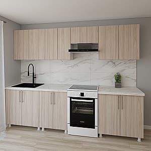 Set mobila bucatarie Smartex K1 280 cm Stejar Deschis