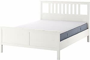 Pat IKEA Hemnes/Valevag ferma/cu saltea 140x200 Alb