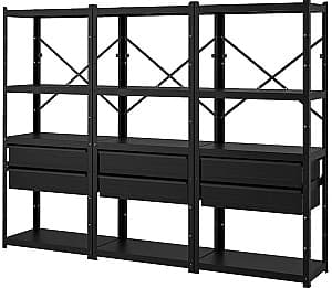 Raft сomercial IKEA Bror sertare/rafturi 254x40x190 Negru