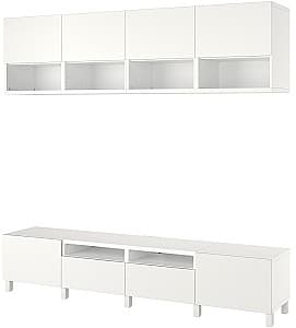 Стенка IKEA Besta/Laxviken/Lappviken/Stubbarp направляющая для ящиков с системой выдвижения 240x42x230 Белый