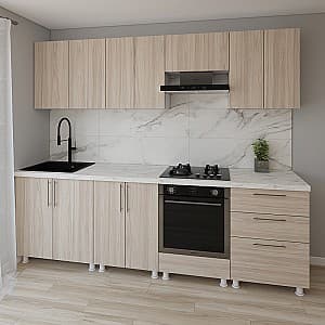 Set mobila bucatarie Smartex K4 260 cm Stejar Deschis