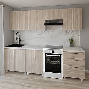 Кухонный гарнитур Smartex K2 260 см Дуб Светлый