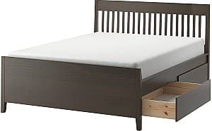 Кровать IKEA Idanas Luroy с местом для хранения 140x200 Черный Коричневый