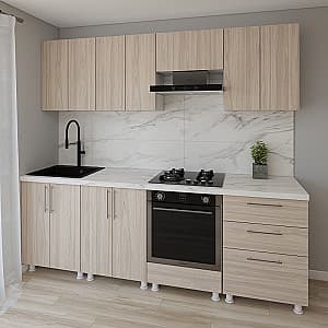 Set mobila bucatarie Smartex K4 240 cm Stejar Deschis