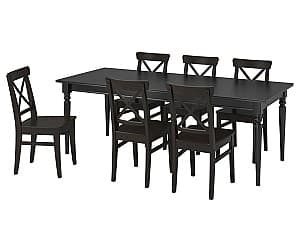 Set de masa si scaune IKEA Ingatorp/Ingolf 155/215cm 1+6